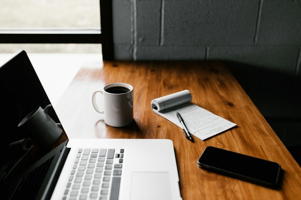 Picture of studying on a desk